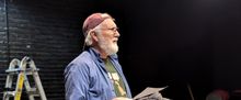 OUD PLAYER ON THE TEL at HERE Arts Center in Rehearsal