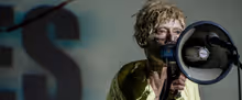 Tilda Swinton in MAN TO MAN at the Royal Court Theatre