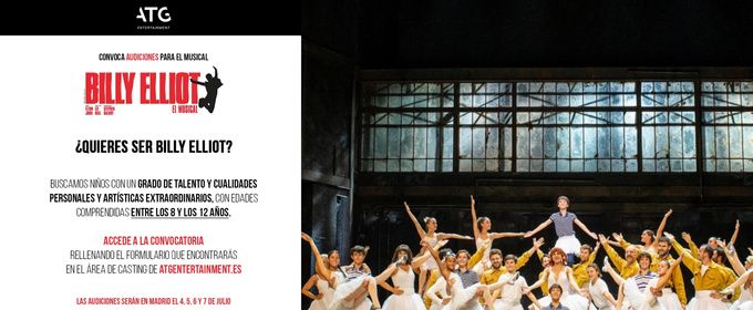 ATG Entertainment prepara el regreso de BILLY ELLIOT a España