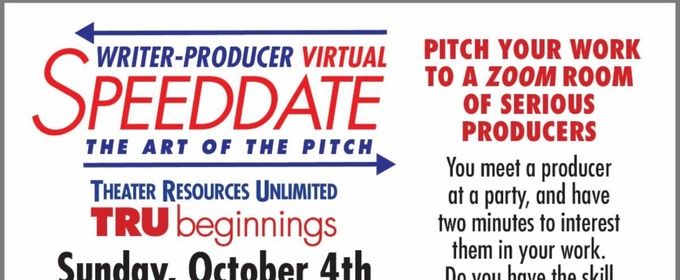 TRU to Host Writer-Producer Virtual Speed Date