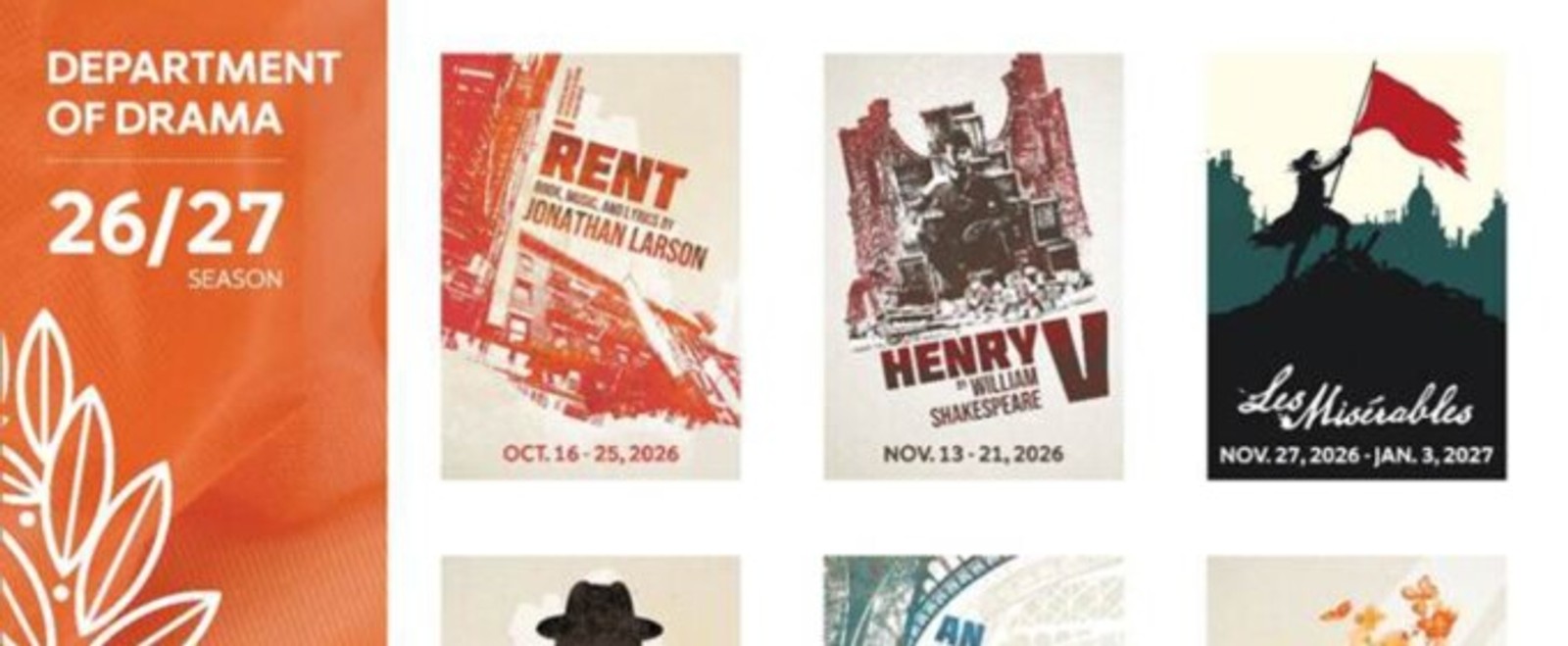 RENT, LES MISERABLES and More Set for Syracuse University Drama 26/27 Season