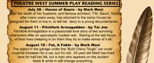 Theatre West Summer Reading Series to Launch With HOUSE OF SAURO