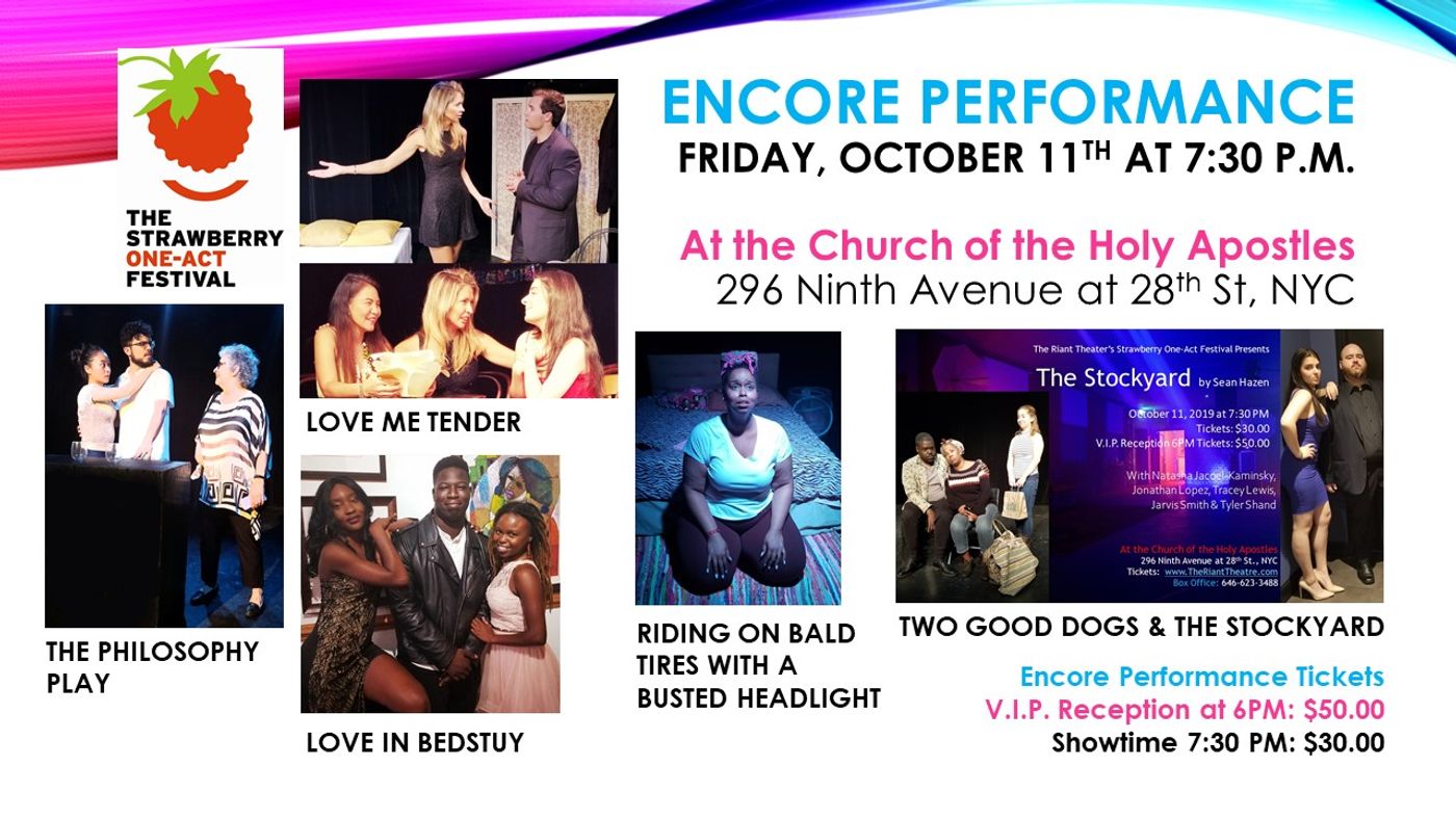 The Riant Theatre To GIVE An Encore Performance Of STRAWBERRY ONE-ACT FESTIVAL Plays  Image