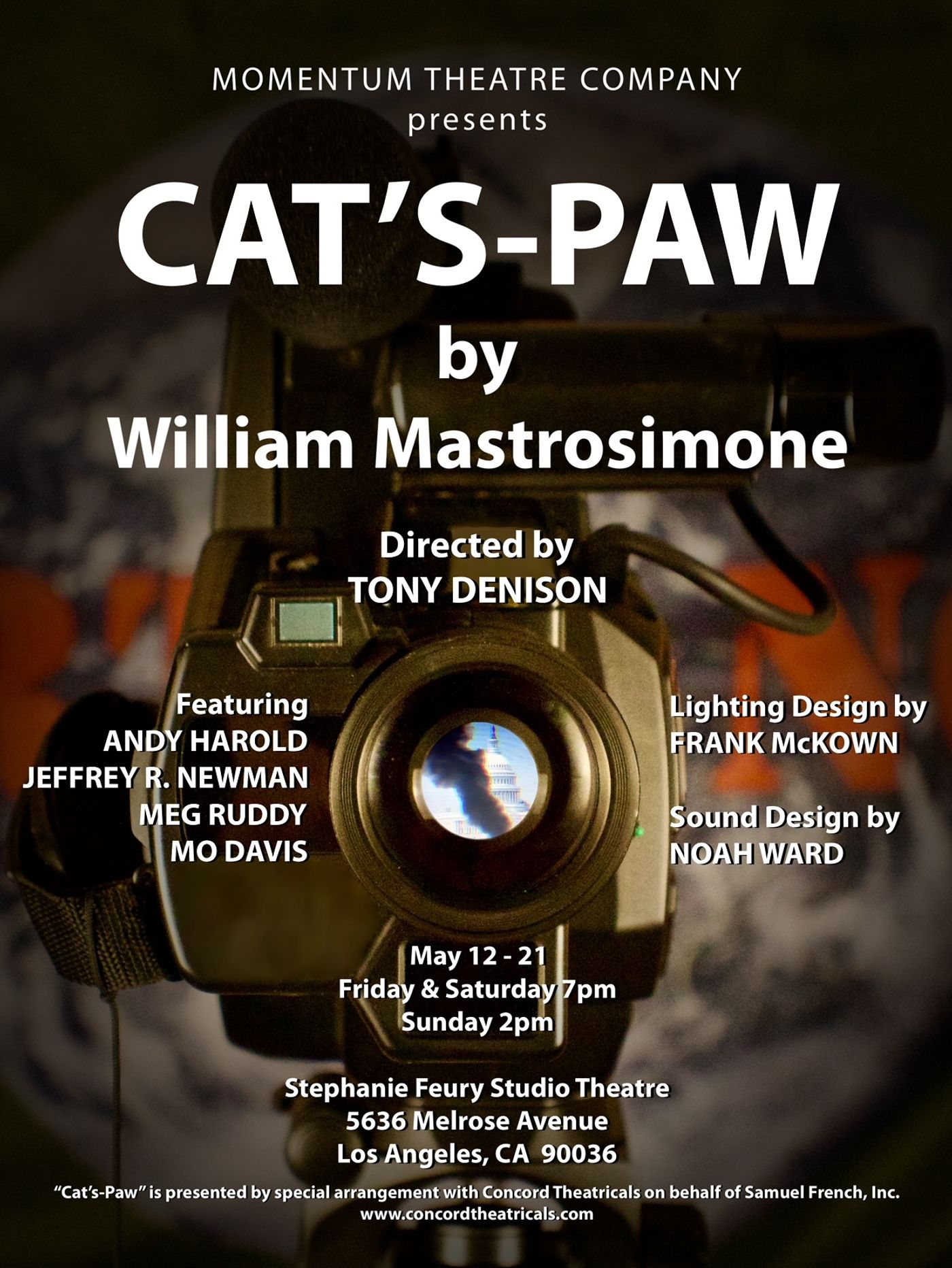 William Mastrosimone's Thriller CAT'S-PAW to be Presented by Momentum Theatre Company in May  Image