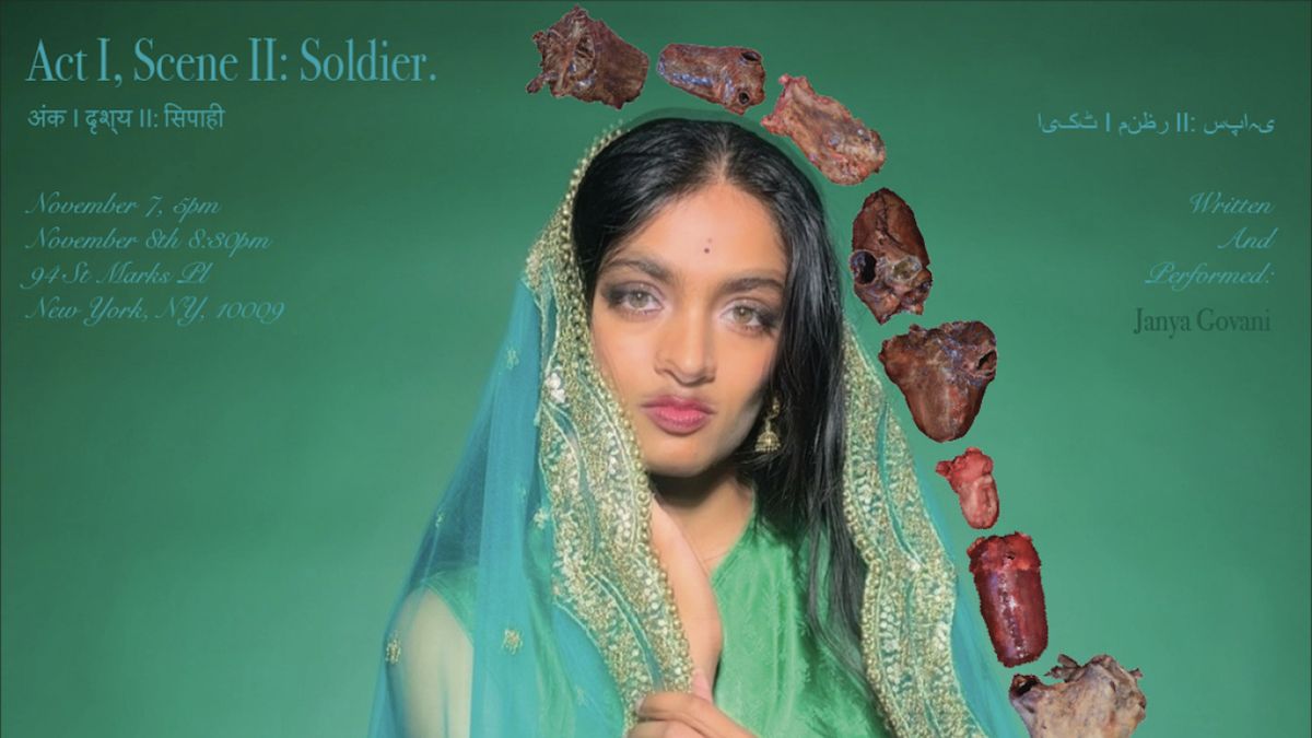 Janya Govani to Present ACT I, SCENE II: SOLDIER at FRIGID New York's Gotham Storytelling Festival