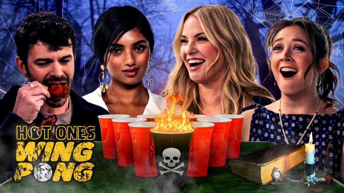 AMERICAN HORROR STORY Cast Plays Hot Ones Wing Pong