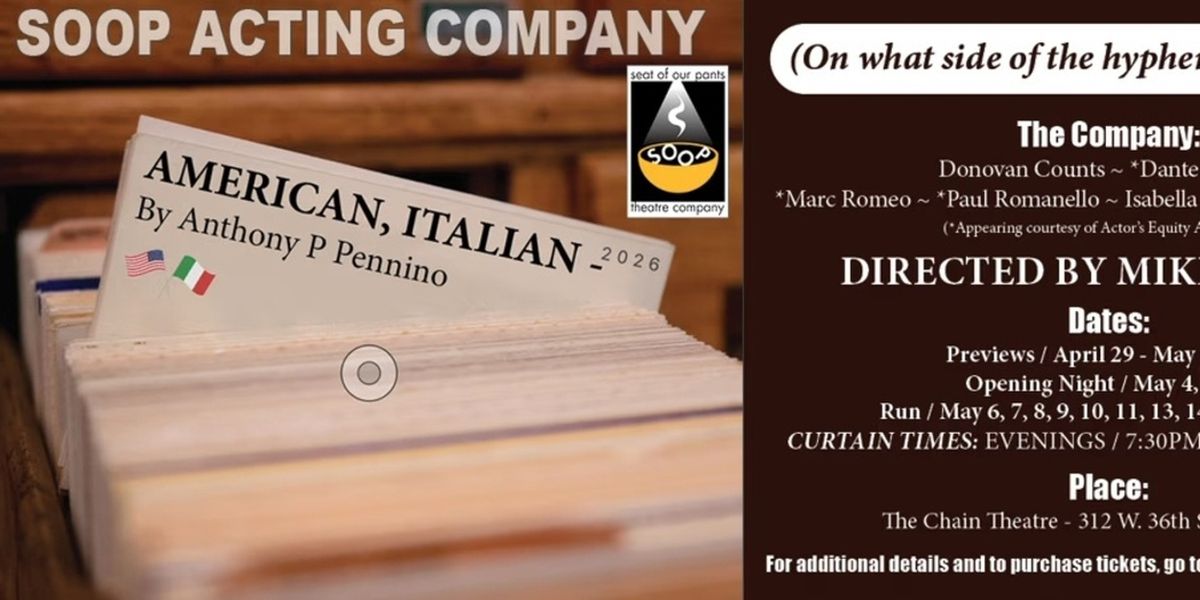 AMERICAN, ITALIAN to Make World Premiere at The Chain Theatre
