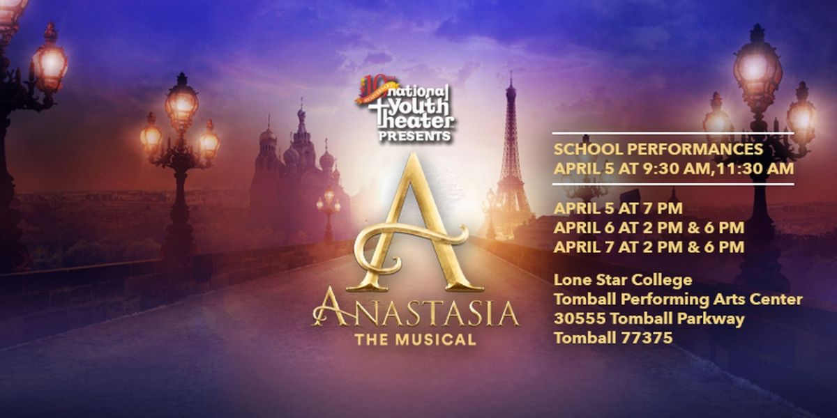 ANASTASIA Comes to the National Youth Theater in April