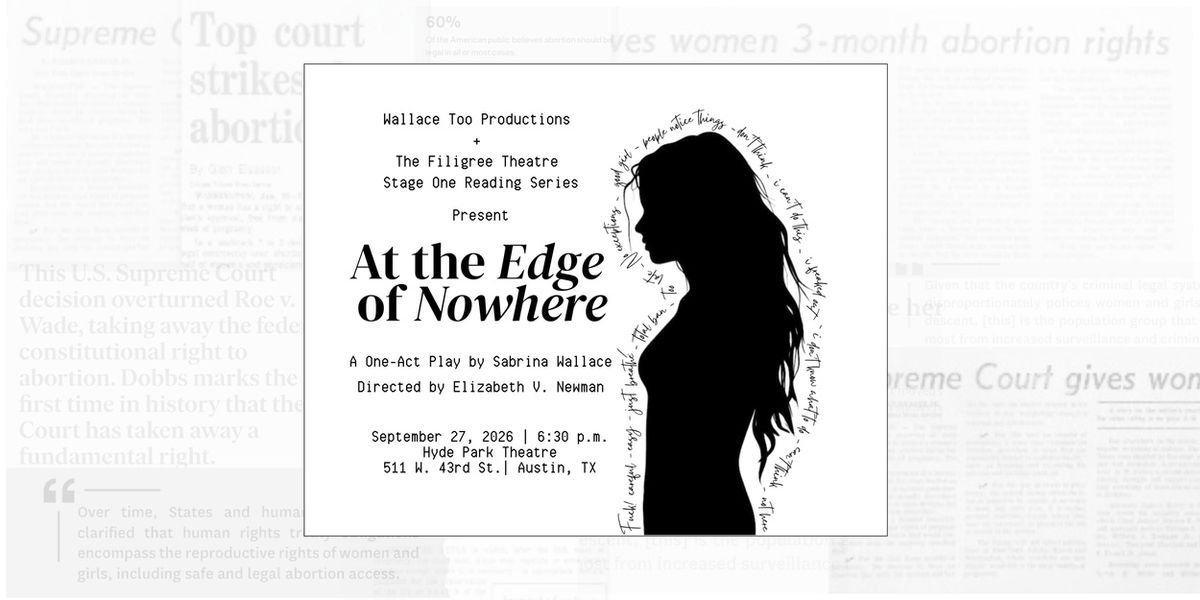 AT THE EDGE OF NOWHERE to Have Staged Reading in Austin
