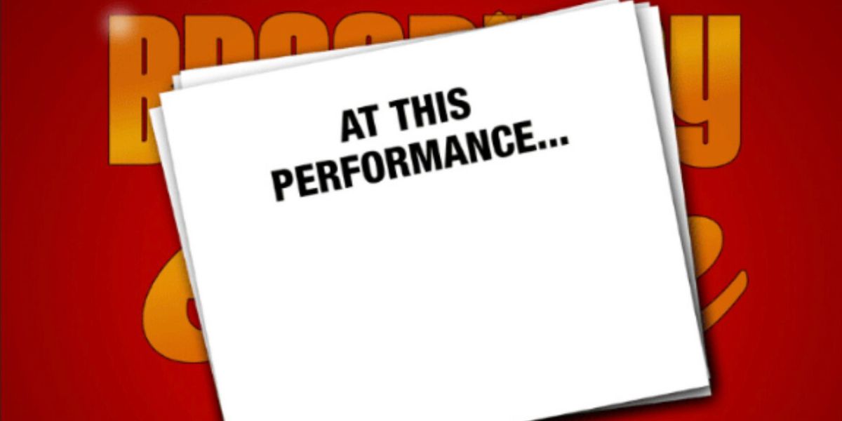 AT THIS PERFORMANCE... to Return to The Green Room 42 With Broadway Standbys