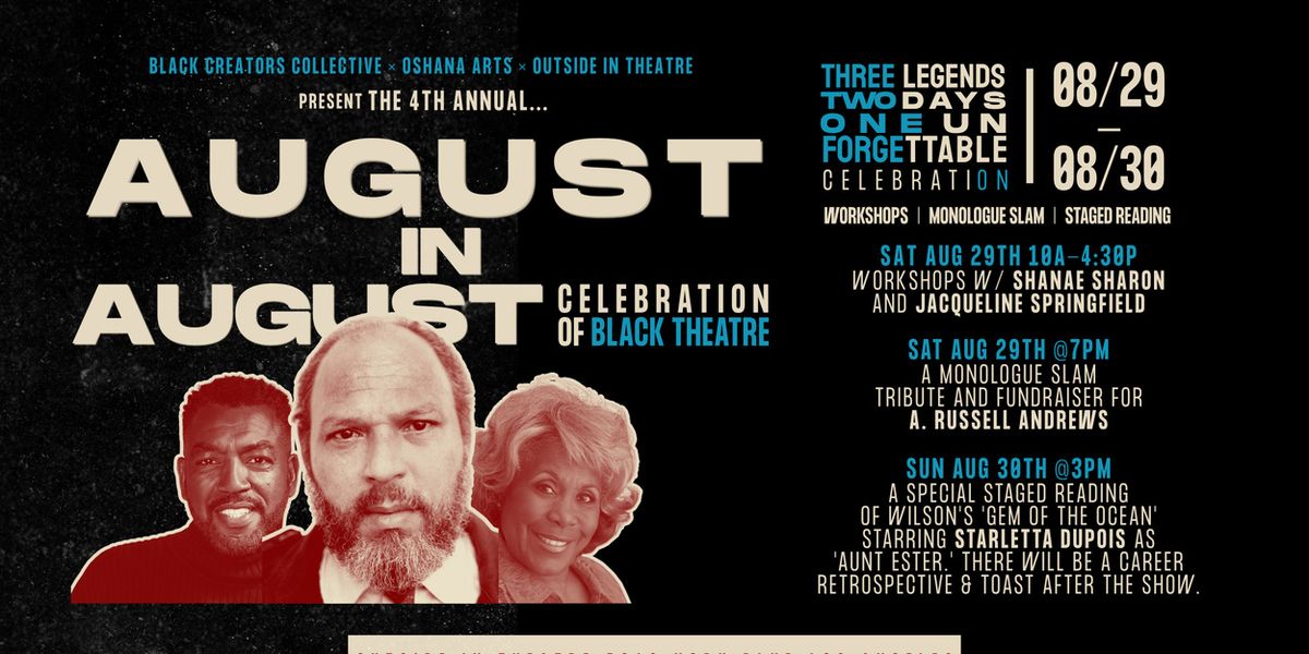 AUGUST IN AUGUST Festival to Honor Black Theatre in Los Angeles