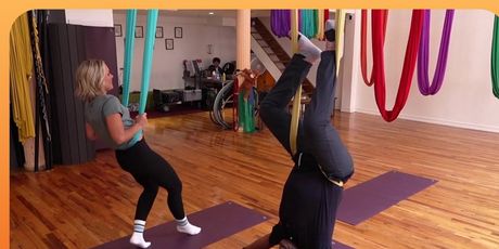 Al Roker And Dylan Dreyer Take On Aerial Yoga In Latest BUDDY UP Photo