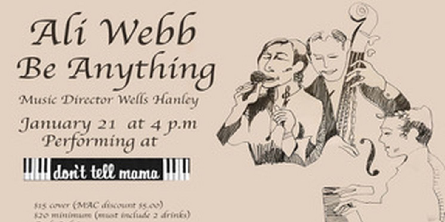 Ali Webb Comes to Don't Tell Mama in January  Image