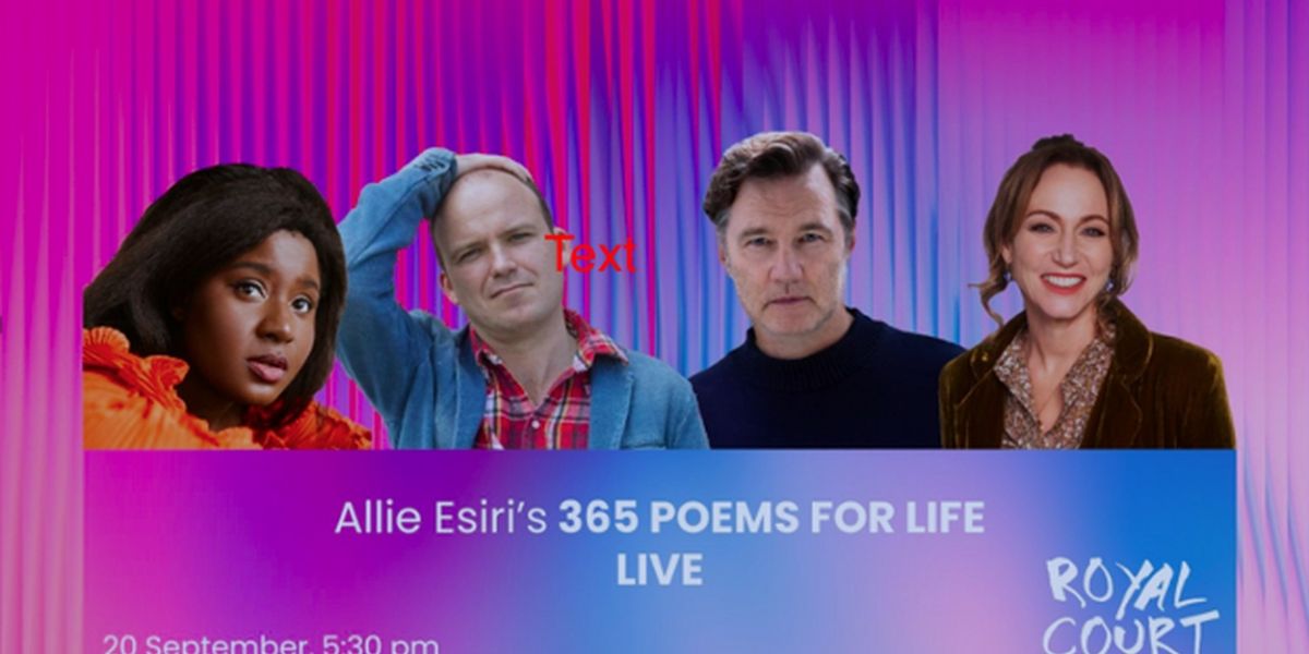 Allie Esiri's 365 Poems For Life Comes to Chelsea Arts Festival.