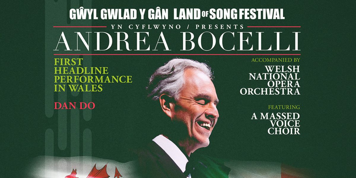 Andrea Bocelli Will Perform First-Ever Headline Concert in Wales