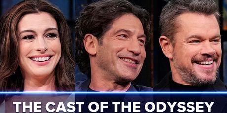Anne Hathaway, Jon Bernthal, Matt Damon on Filming Nolan's THE ODYSSEY Photo
