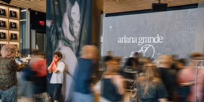 Ariana Grande Petal Takeover At UMusic Shop NY Photo