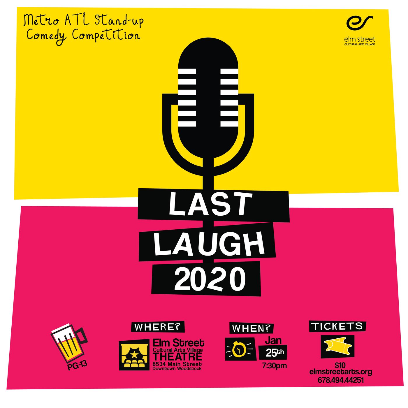 6th Annual LAST LAUGH! Stand-Up Competition is Coming to Elm Street!  Image