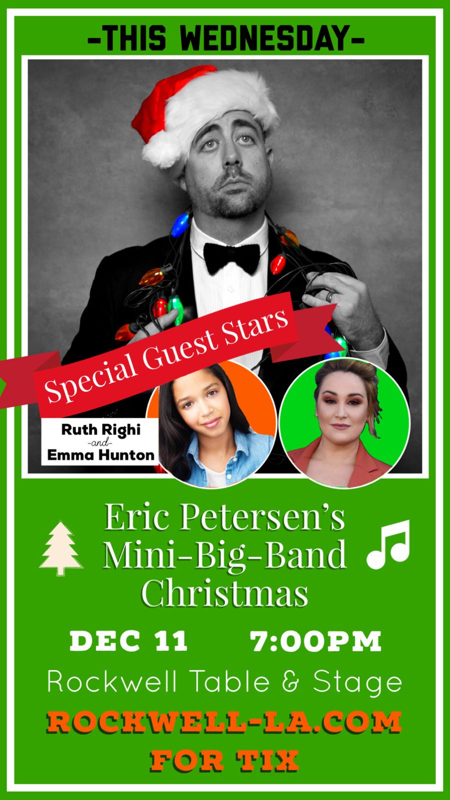 Broadway's Eric Petersen Brings Hit Christmas Cabaret ERIC PETERSEN'S MINI-BIG-BAND CHRISTMAS To Rockwell Tonight Image