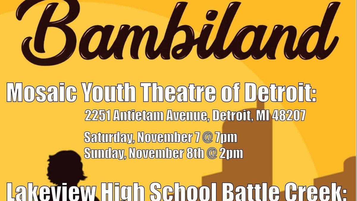 BAMBILAND to Tour Detroit, Battle Creek & Kalamazoo in November