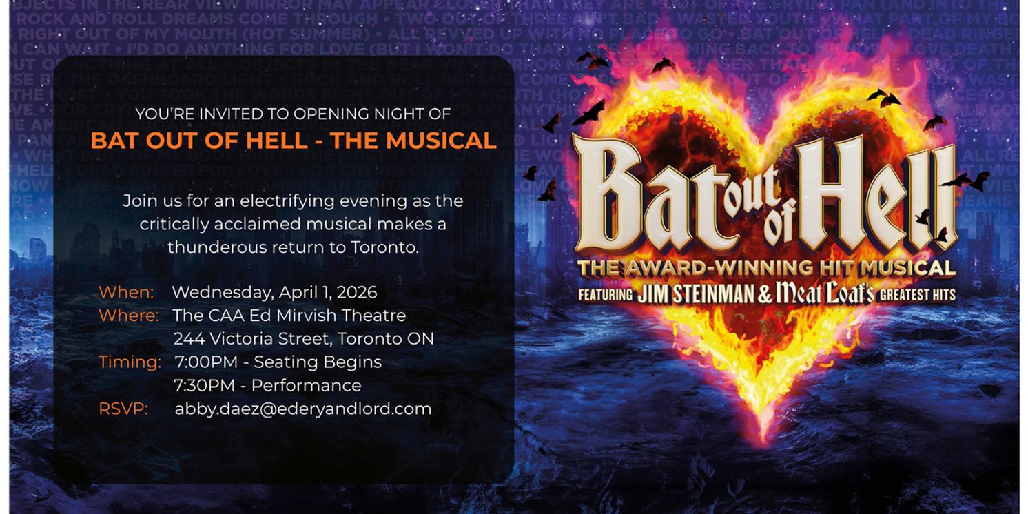 BAT OUT OF HELL – THE MUSICAL Returns To Toronto For Limited Run  Image