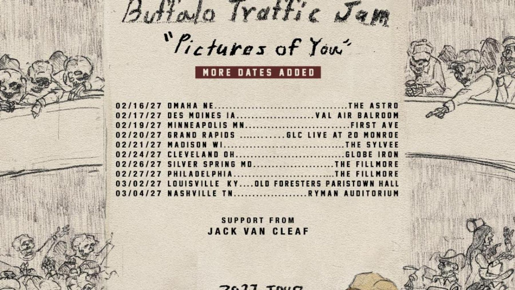 BUFFALO TRAFFIC JAM to Extend PICTURES OF YOU TOUR with 2027 Dates