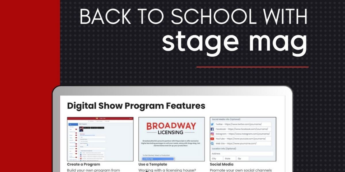 Create Interactive Show Programs for Your Elementary, Middle, High School & College Productions