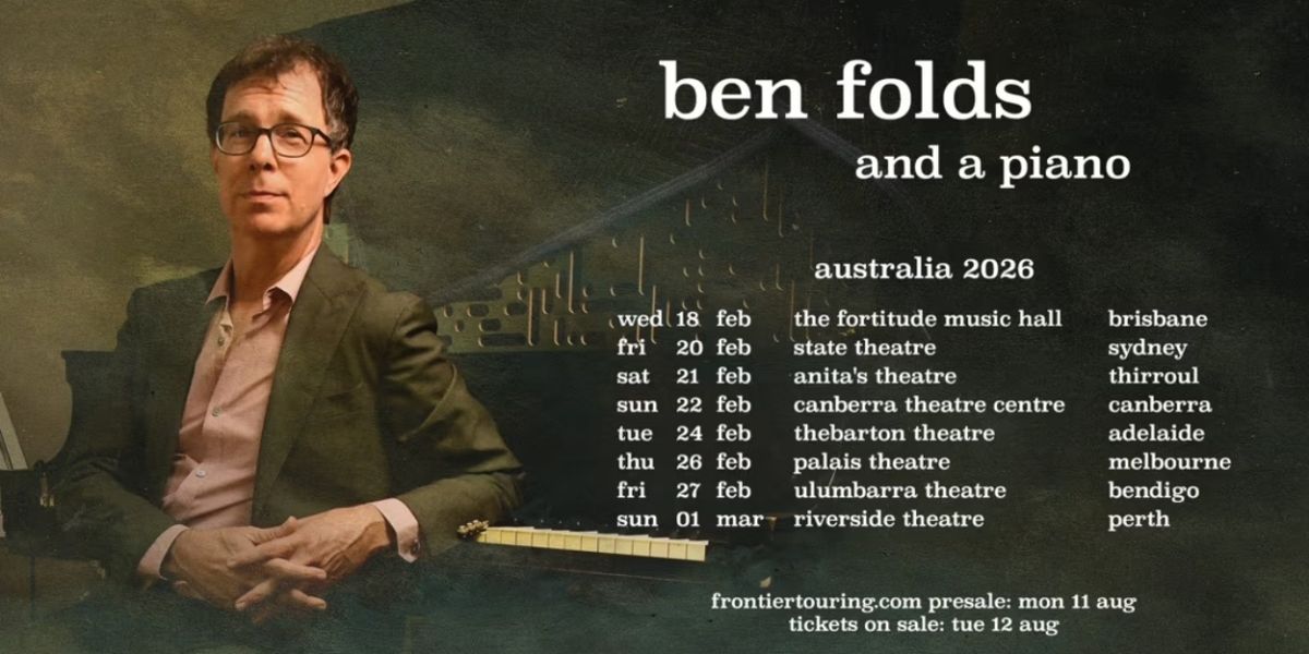 Ben Folds To Return To Tour Australia In 2026