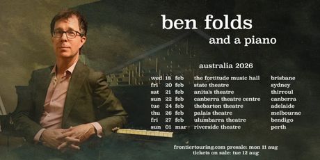 Ben Folds To Return To Tour Australia In 2026 Photo