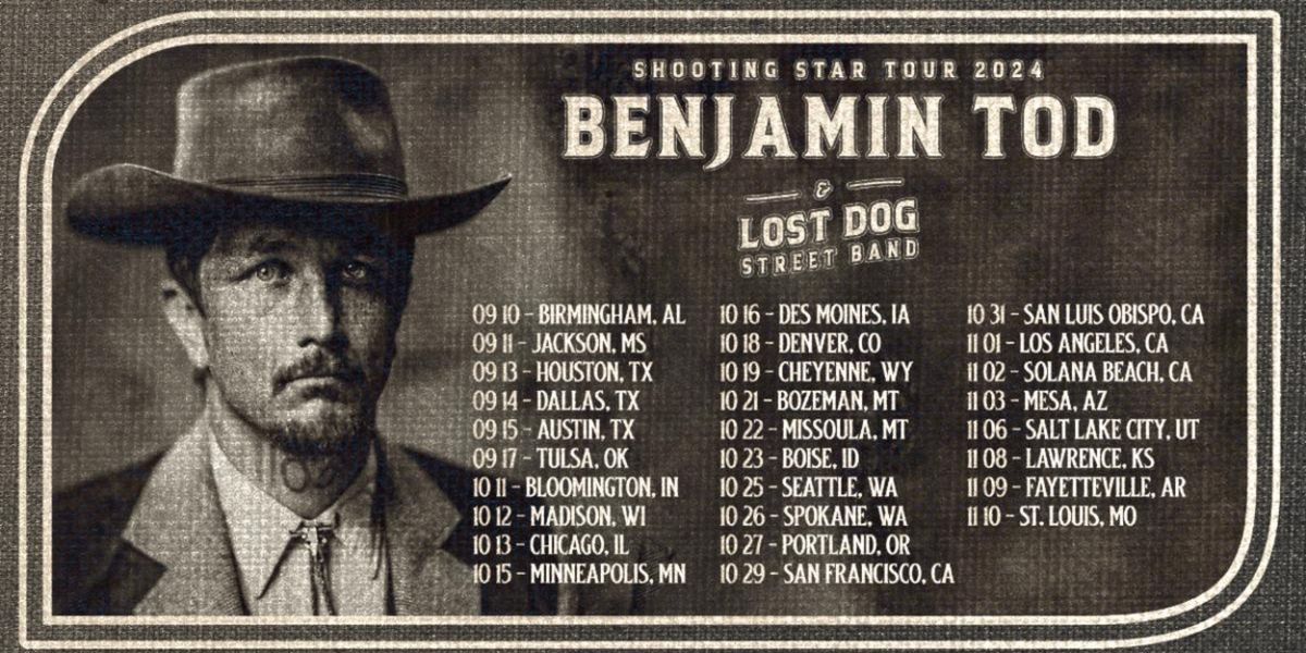 Benjamin Tod & Lost Dog Street Unveils Details for Shooting Star Tour For Fall 2024