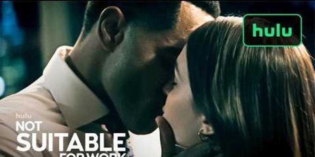 Bill and AJ Share a Kiss in New Clip from NOT SUITABLE FOR WORK on Hulu Photo