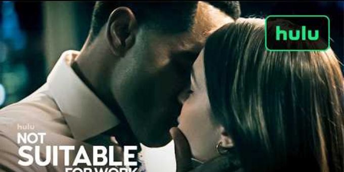 Bill and AJ Share a Kiss in New Clip from NOT SUITABLE FOR WORK on Hulu