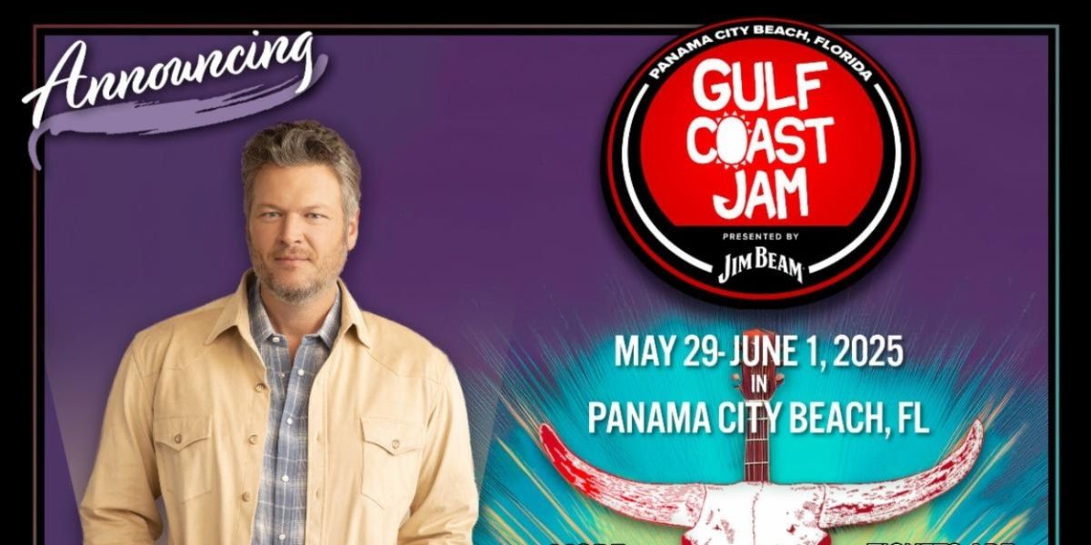 Blake Shelton Added As Fourth Headliner for 2025 Gulf Coast Jam