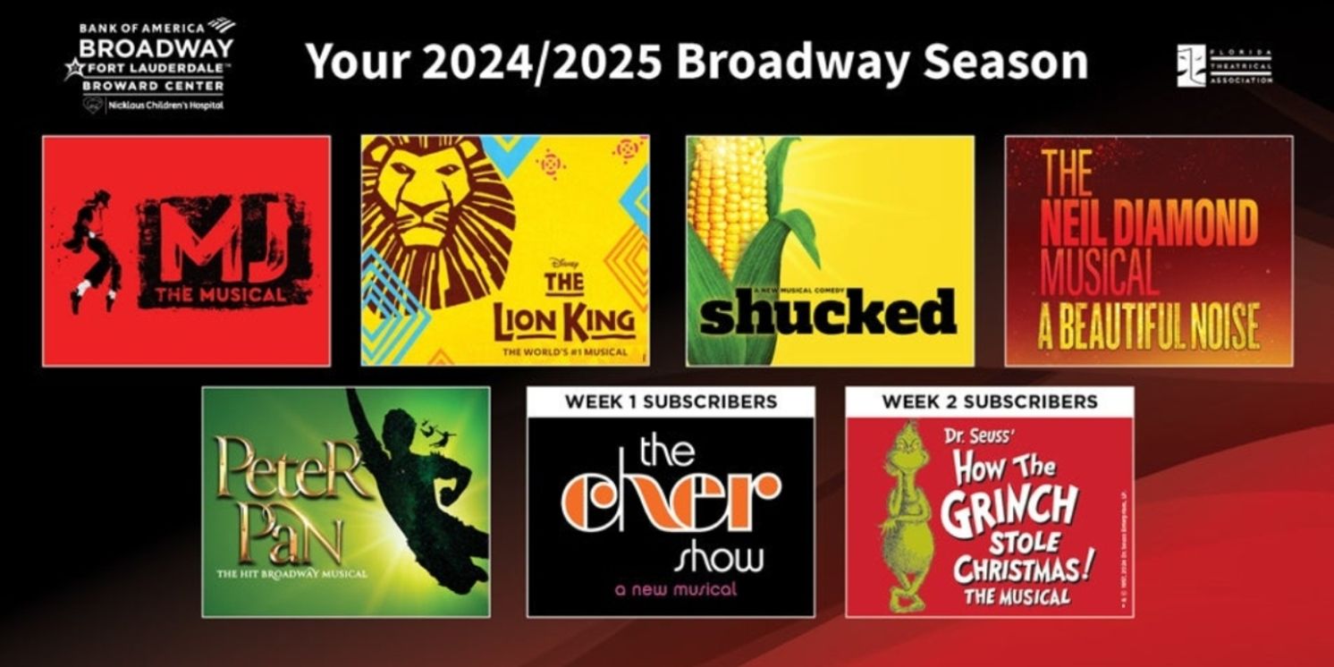 Broward Center Reveals 2024/2025 Broadway in Fort Lauderdale Season Lineup  Image