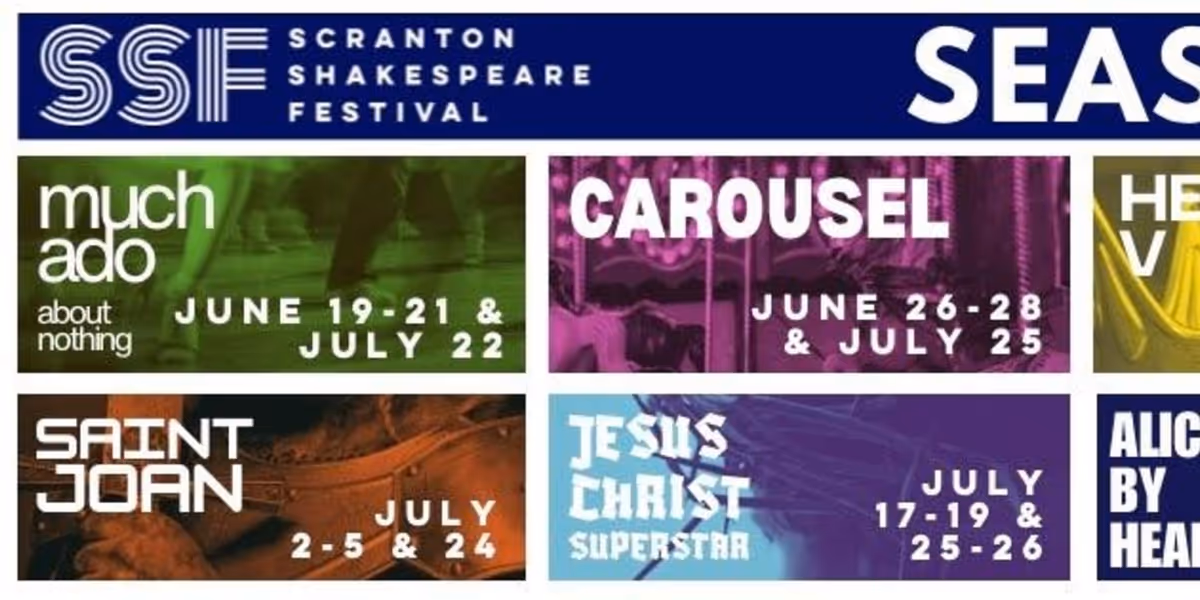CAROUSEL, SAINT JOAN and More Set for Scranton Shakespeare Festival 15th Season