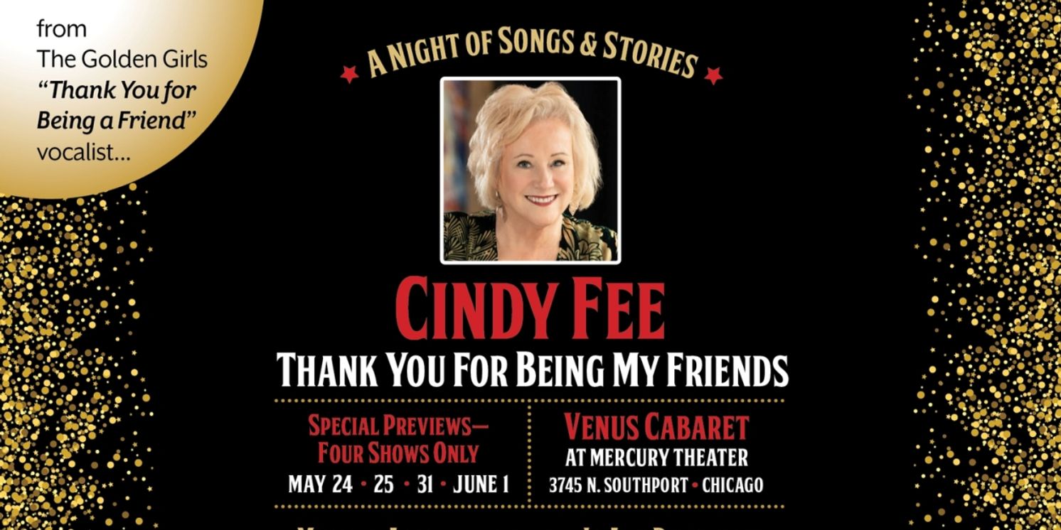 Cindy Fee, 'Thank You for Being a Friend' Vocalist, to Debut One-Woman Show in Chicago  Image