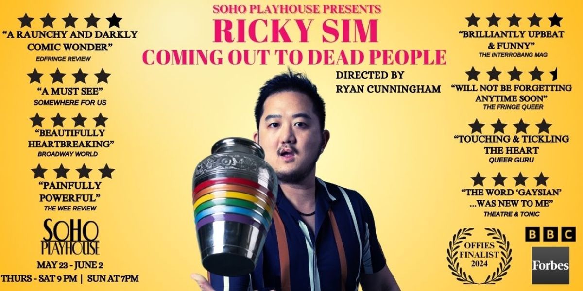 Comedian Ricky Sim's COMING OUT TO DEAD PEOPLE Will Make Off-Broadway Debut at Soho Playhouse in May