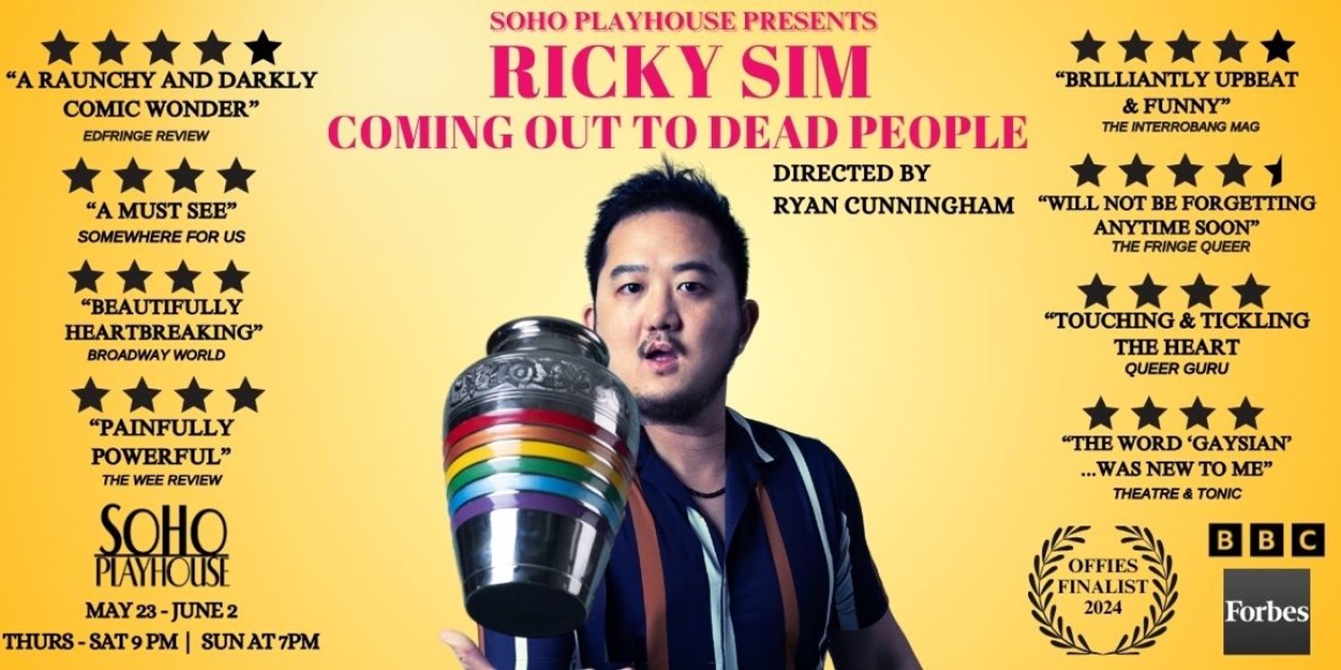 Comedian Ricky Sim's COMING OUT TO DEAD PEOPLE Will Make Off-Broadway Debut at Soho Playhouse in May  Image