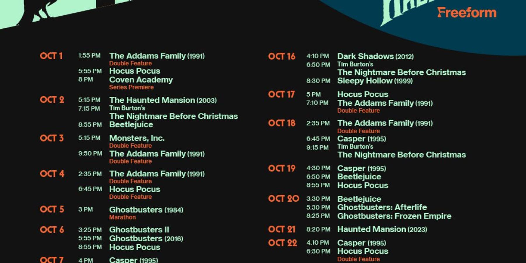 COVEN ACADEMY to Premiere on Freeform's '31 Nights of Halloween'