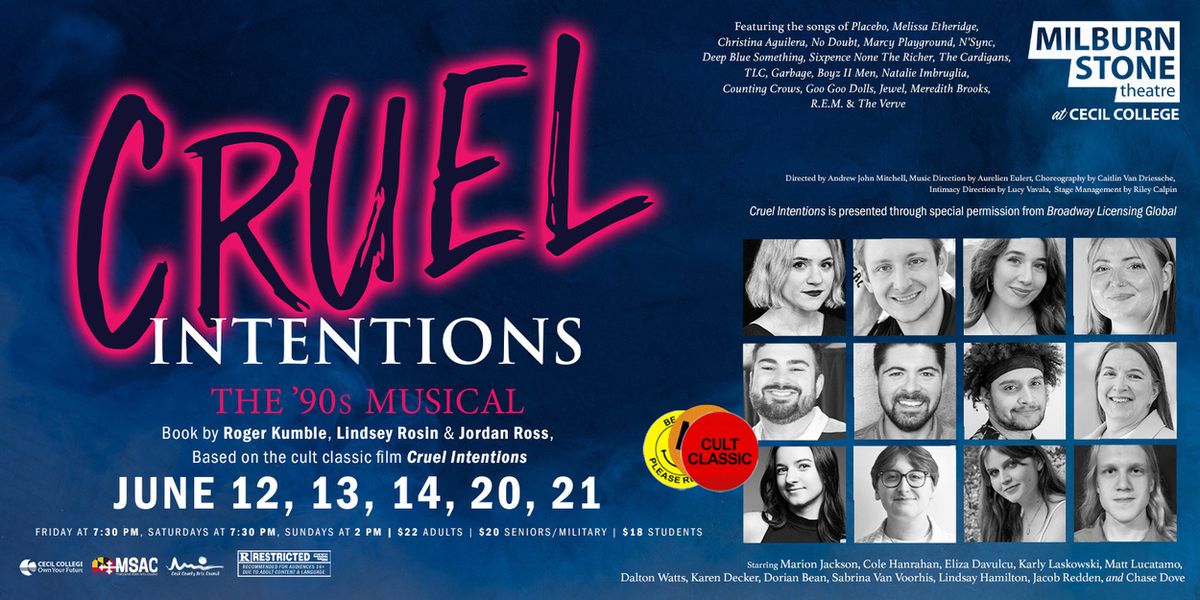 CRUEL INTENTIONS: THE '90S MUSICAL to Open at Milburn Stone Theatre