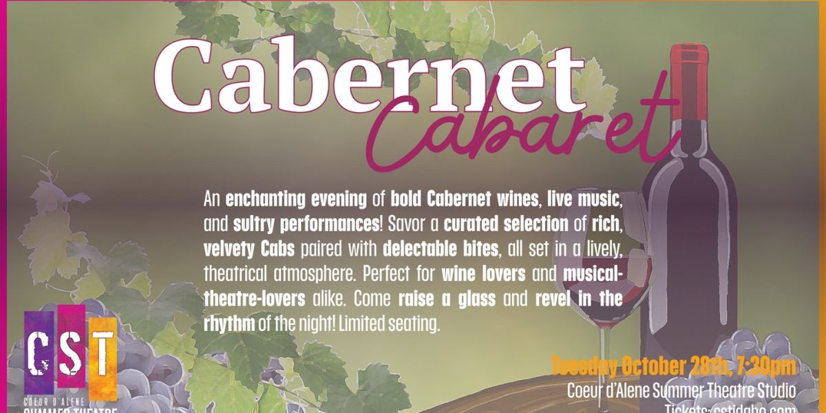 CABERNET CABARET To Bring Wine & Live Music To Coeur D’alene Summer Theatre Studio