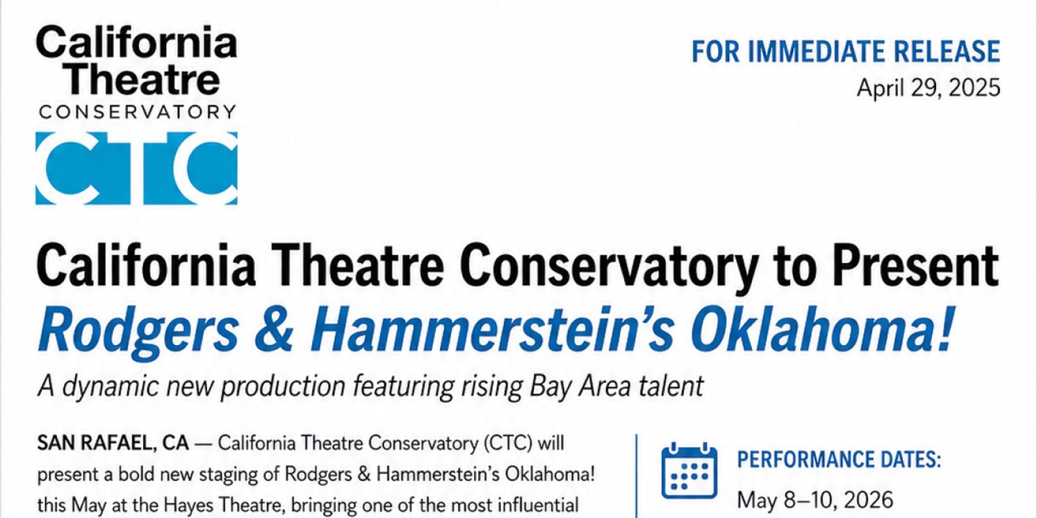 California Theatre Conservatory Will Present OKLAHOMA! in San Rafael  Image