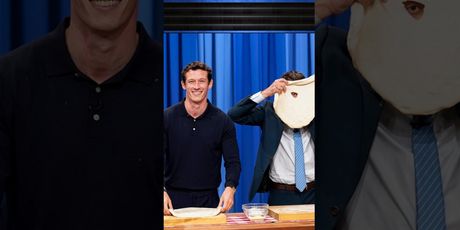 Callum Turner Teaches Jimmy Fallon a Pizza Dough Toss on THE TONIGHT SHOW Photo