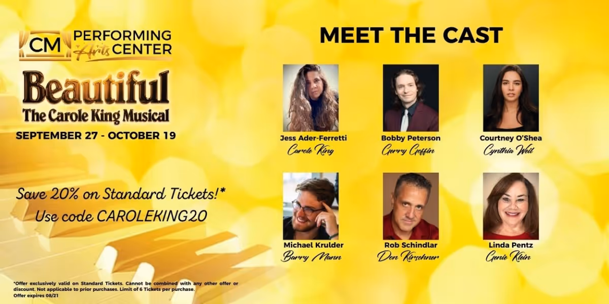 Cast Set for BEAUTIFUL: THE CAROLE KING MUSICAL at CM Performing Arts