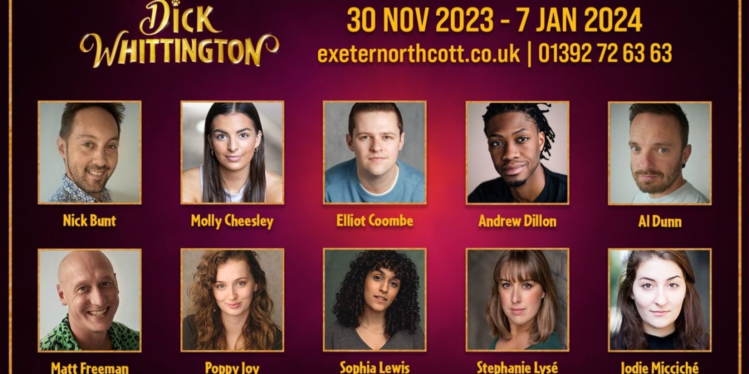 Cast Set For DICK WHITTINGTON at Exeter Northcott Theatre  Image