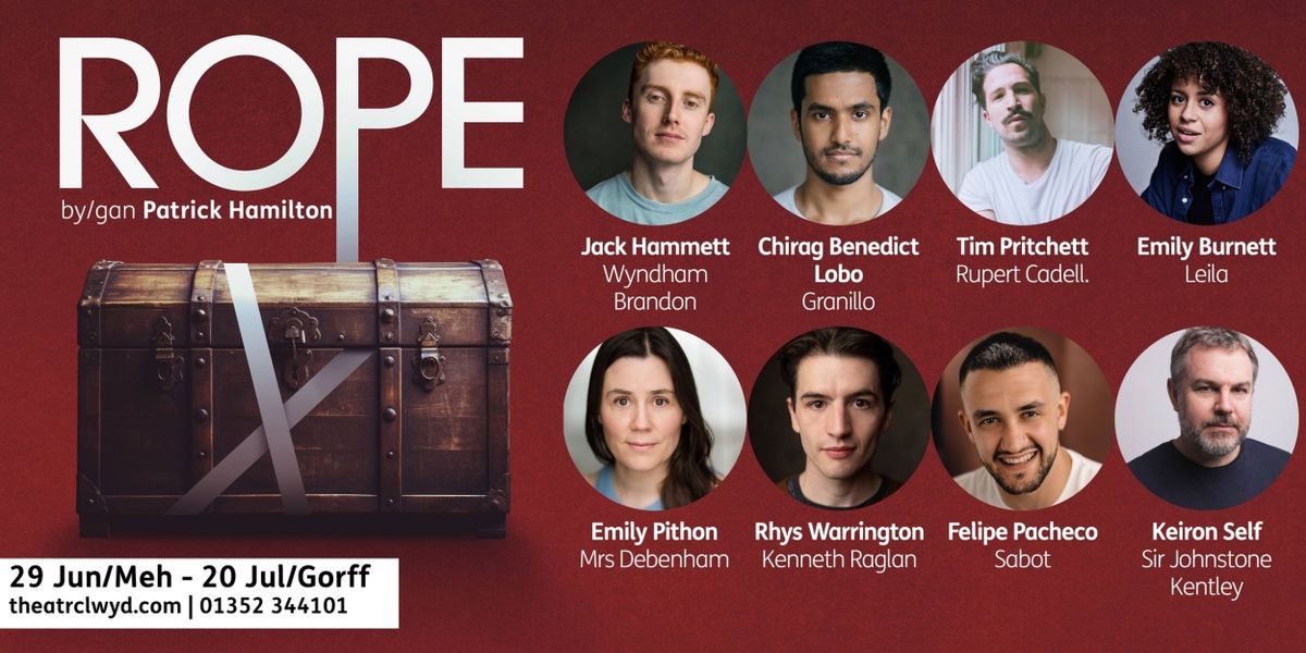 Cast Set For ROPE at Theatr Clwyd