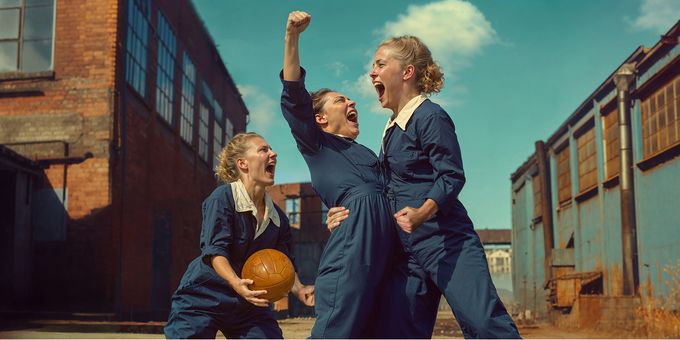 Cast Set For THE LADIES FOOTBALL CLUB At Sheffield Theatres Photos