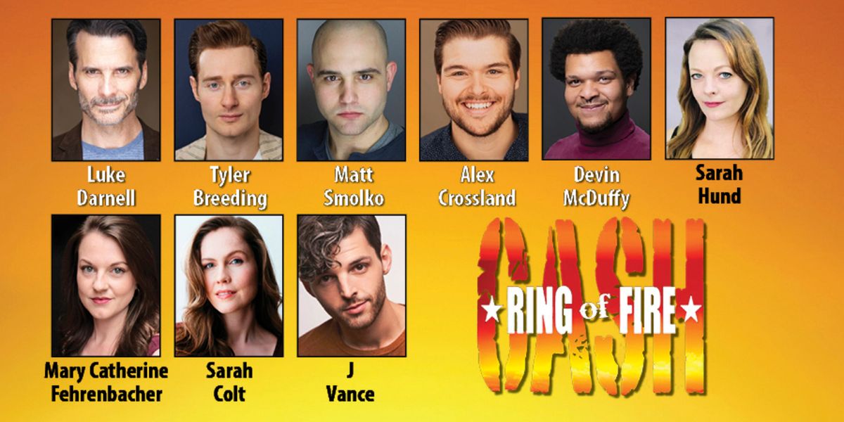 Cast Set for Johnny Cash Celebration RING OF FIRE at Beef & Boards