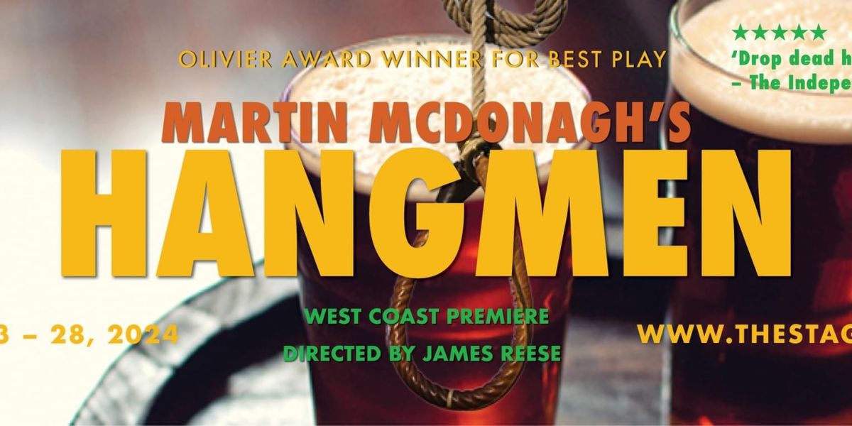 Cast and Creative Team Announced for HANGMEN West Coast Premiere At San Jose Stage Company
