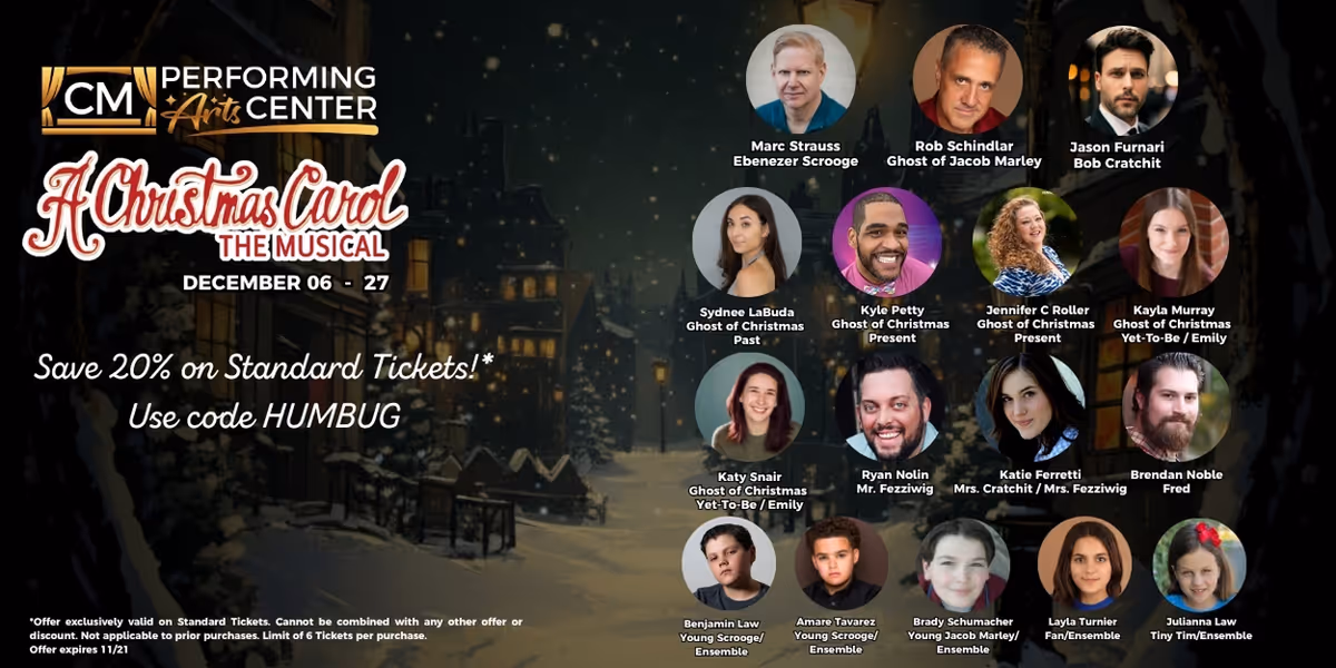 Cast Set for A CHRISTMAS CAROL THE MUSICAL at CM Performing Arts